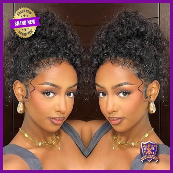 20in Human Hair Glueless Full Lace Wig Water Wave Pre Plucked 220 Density main image 6
